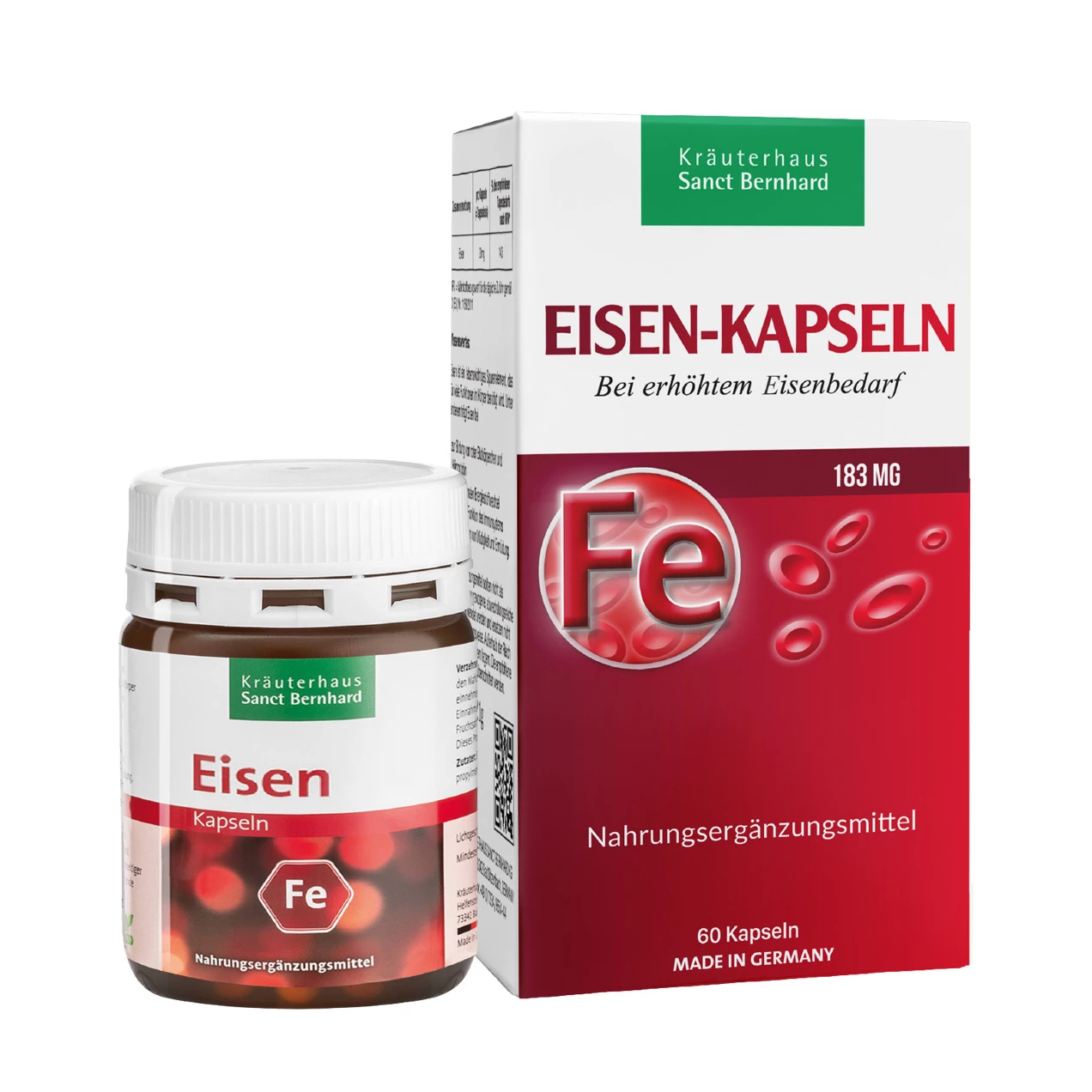 Sắt hữu cơ Sanct Bernhard Eisen Kapseln - Hỗ trợ giảm thiếu máu do thiếu sắt