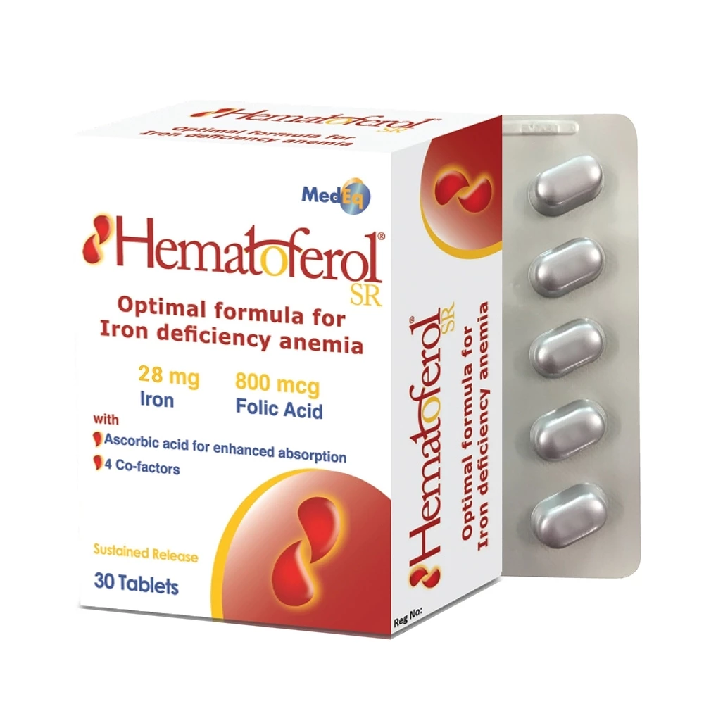 Hematoferol SR - Bổ sung sắt hữu cơ, acid folic, vitamin B12 giúp giảm nguy cơ thiếu máu do thiếu sắt