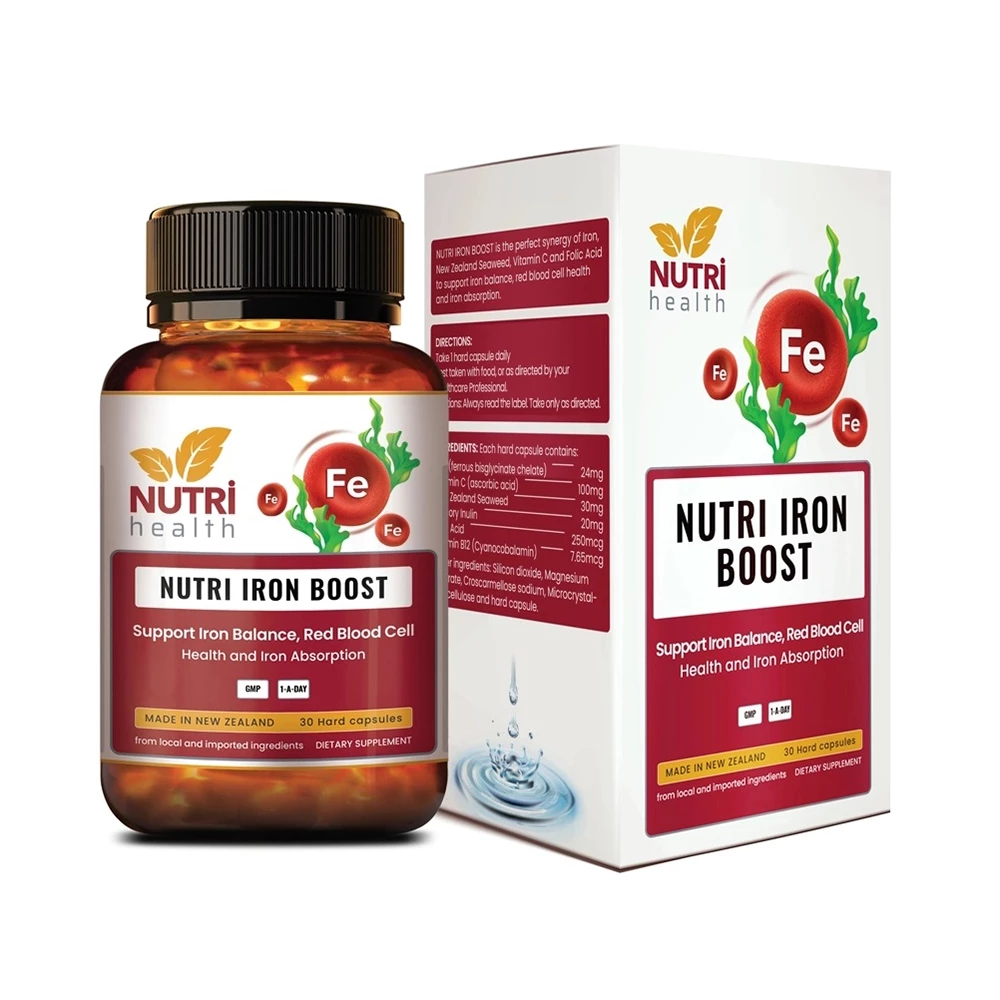 Nutri Iron Boost - Bổ sung sắt hữu cơ, acid folic, giúp tăng tạo hồng cầu