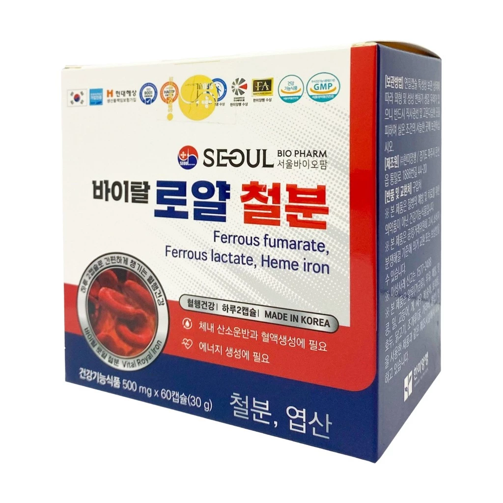 Viên uống bổ sung sắt Seoul Bio Pharm Vital Royal Iron