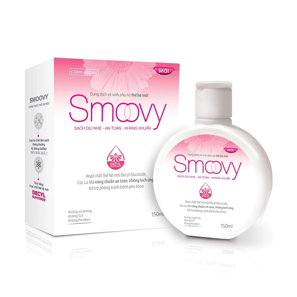 Dung dịch vệ sinh Smoovy - Làm sạch dịu nhẹ, kháng khuẩn, khử mùi