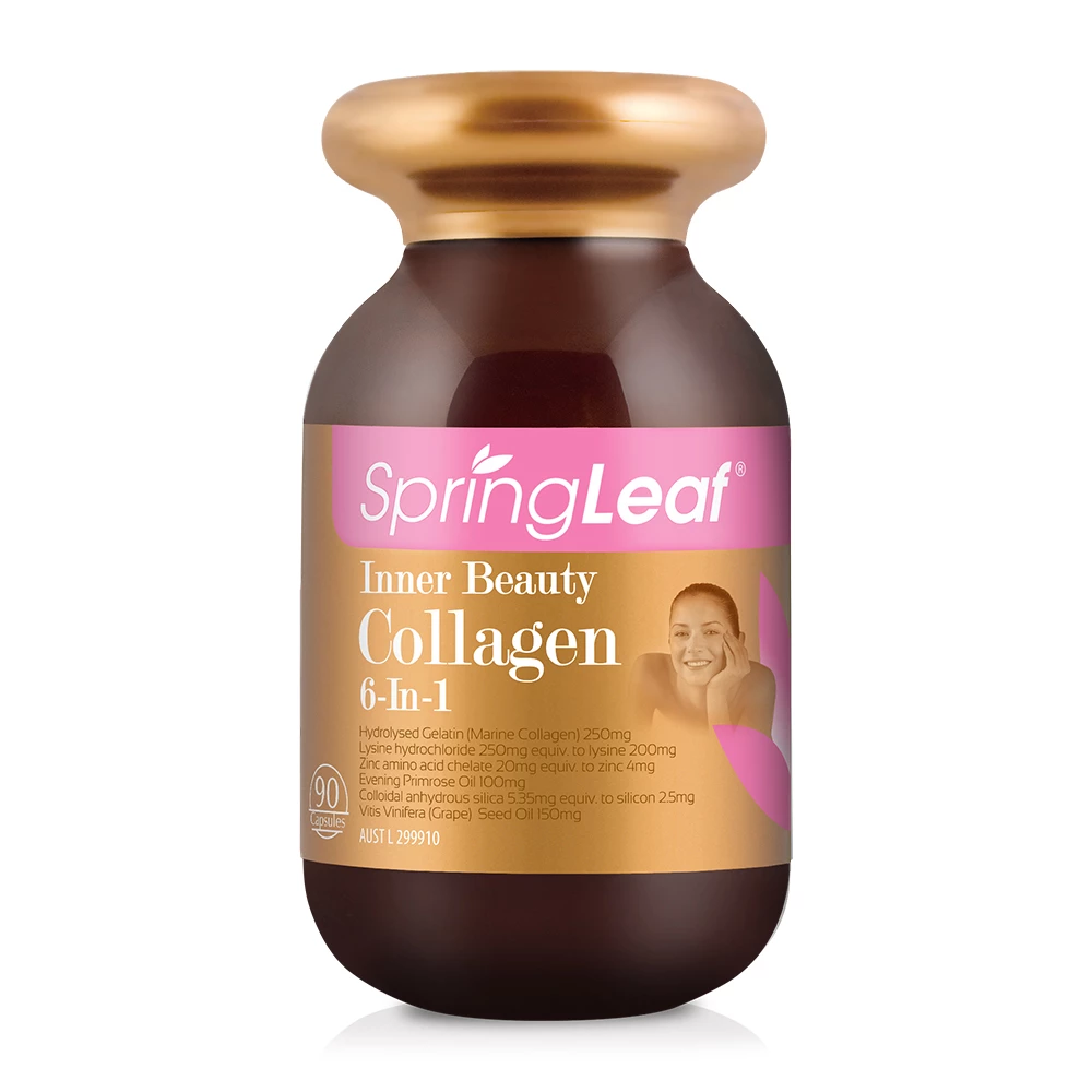 Collagen 6 in 1 Spring Leaf - Giúp da căng bóng, mịn màng