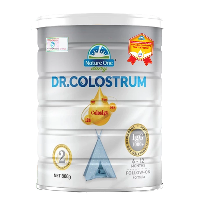 Sữa Dr Colostrum số 2 - Sữa non tăng cân, tăng đề kháng cho bé từ 6-12 tháng tuổi