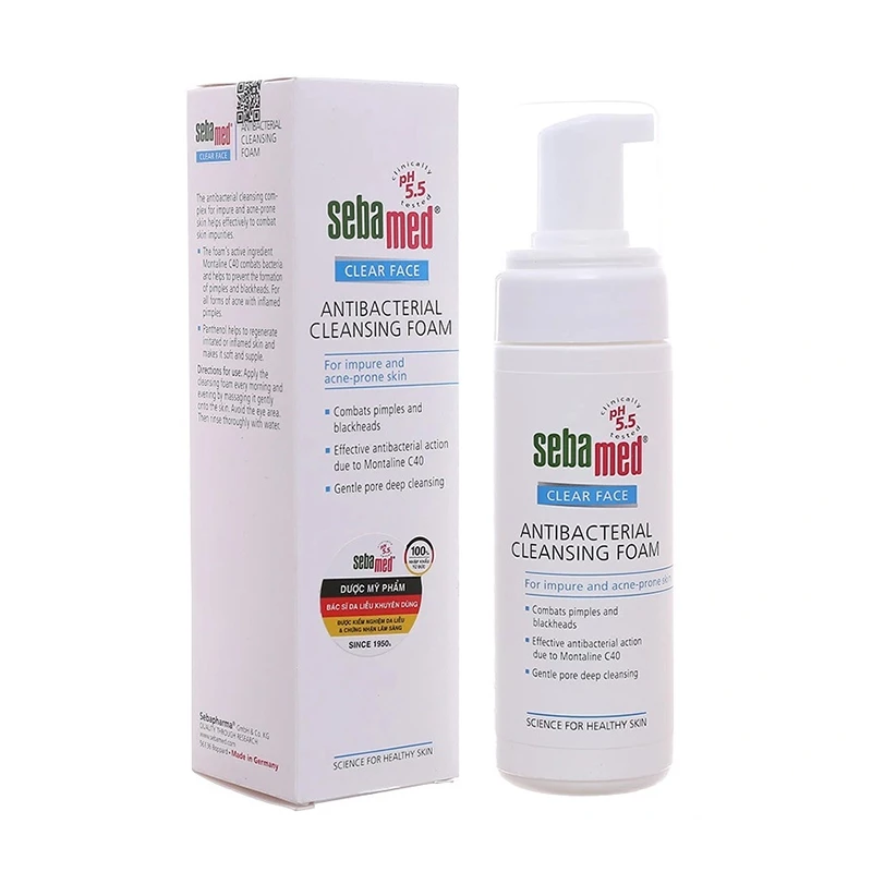 Sữa rửa mặt Sebamed Clear Face Antibacterial Cleansing Foam