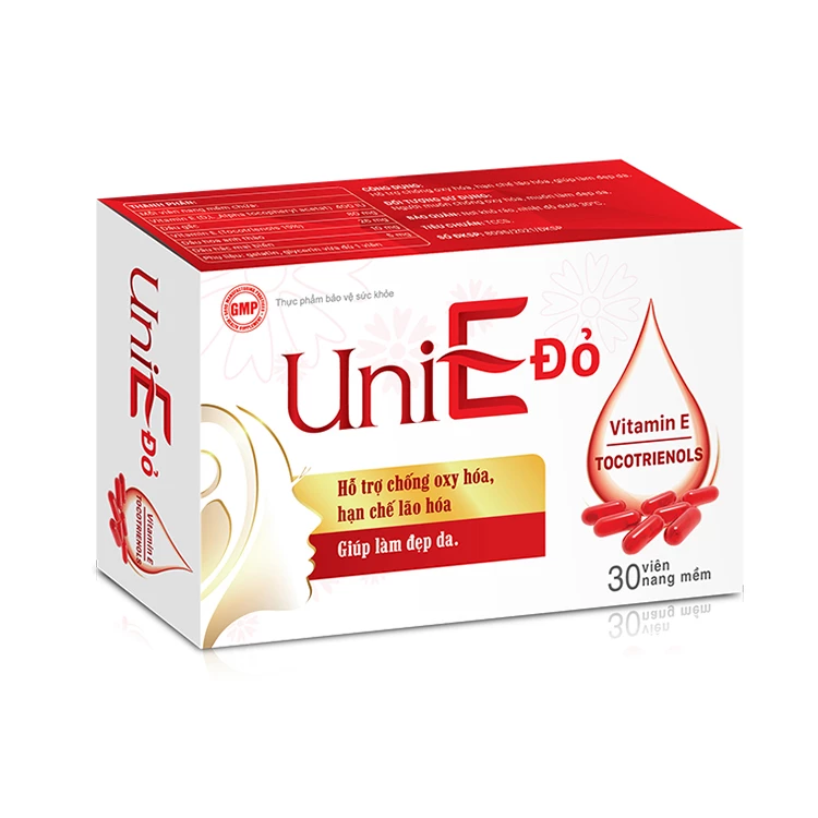 UniE Đỏ Meracine - Bổ sung vitamin E đỏ, hỗ trợ làm đẹp da, hạn chế lão hóa