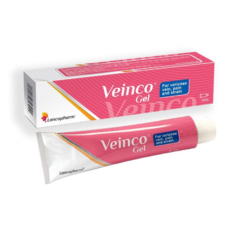 Veinco Gel Lancopharm - Kem bôi suy giãn tĩnh mạch chiết xuất từ tảo đỏ