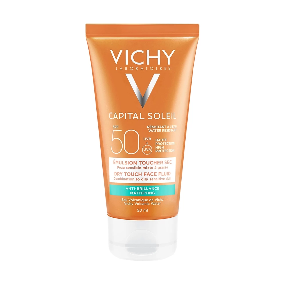 Kem chống nắng không màu Vichy Capital Soleil Dry Touch Face Fluid SPF50+