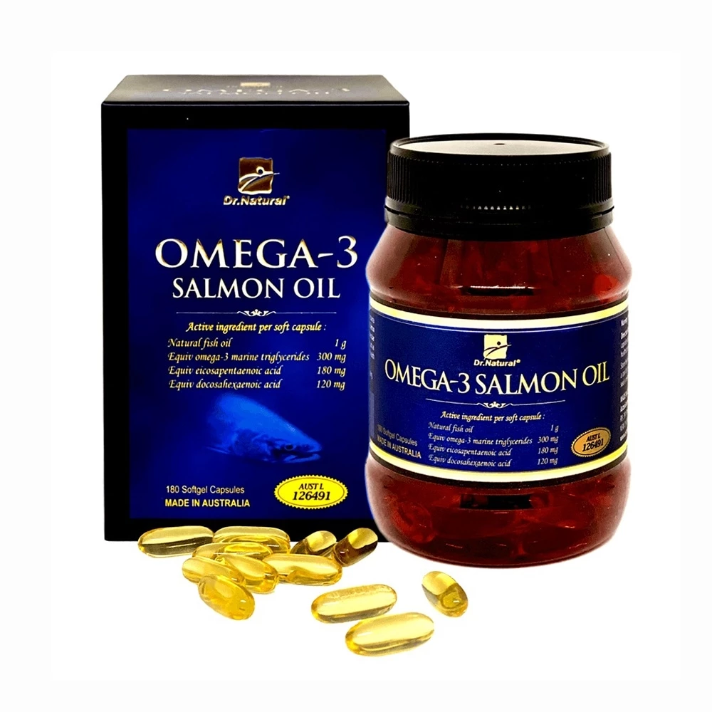 Dr Natural Omega 3 Salmon Oil - Bổ sung omega-3, DHA từ dầu cá hồi tự nhiên