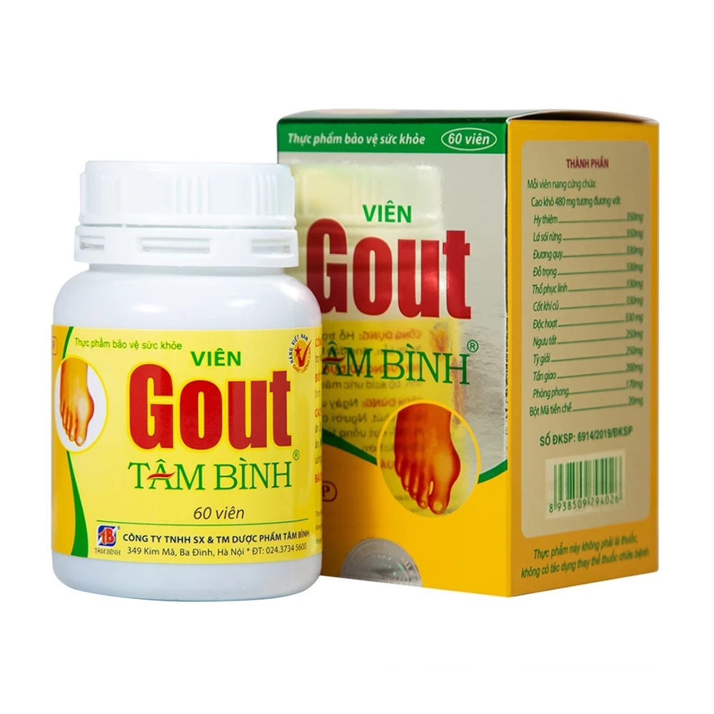 Viên Gout Tâm Bình - Hỗ trợ giảm đau nhức khớp do Gout