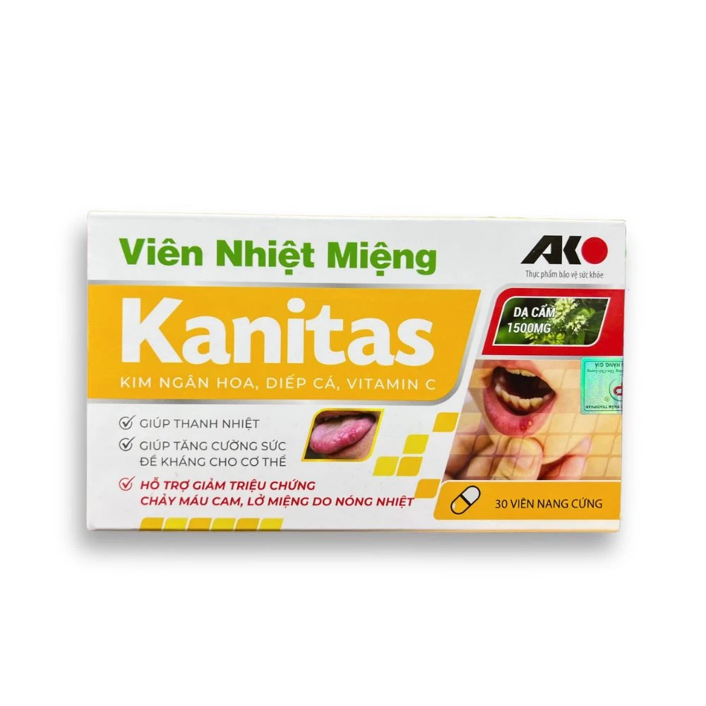 Viên nhiệt miệng Kanitas - Giúp giảm chảy máu cam, lở miệng