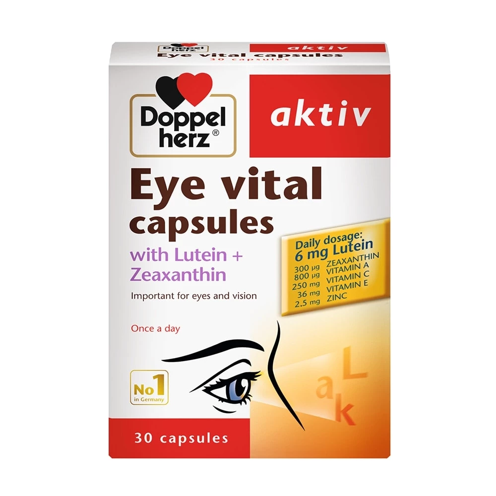 Eye Vital Capsules Doppelherz - Bổ sung dưỡng chất cho mắt, hỗ trợ tăng cường thị lực