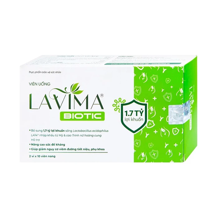 Viên uống Lavima Biotic - Giúp giảm nguy cơ viêm đường tiết niệu, phụ khoa
