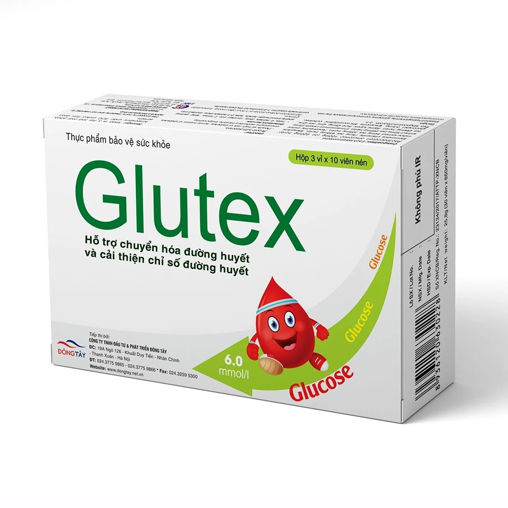 Glutex - Hỗ trợ làm giảm và ổn định đường huyết