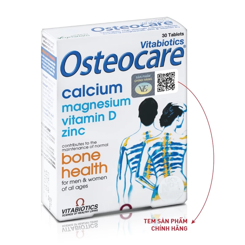 Vitabiotics Osteocare Calcium Magnesium Vitamin D Zinc - Hỗ trợ xương răng chắc khỏe