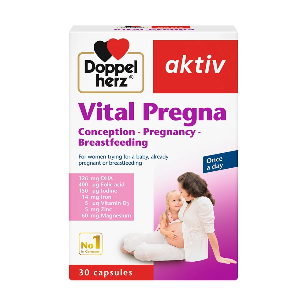 Vital Pregna Doppelherz - Bổ sung vitamin, dưỡng chất thiết yếu cho bà bầu