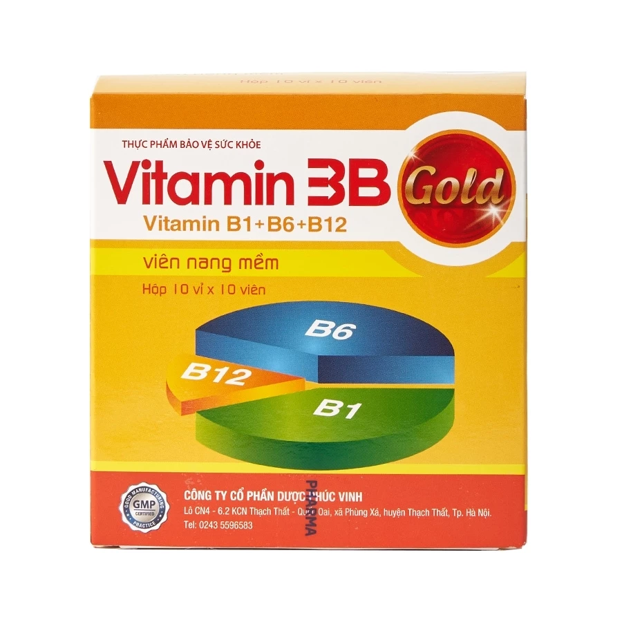 Vitamin 3B Gold Phúc Vinh - Tăng cường sức khỏe, giảm tê bì chân tay