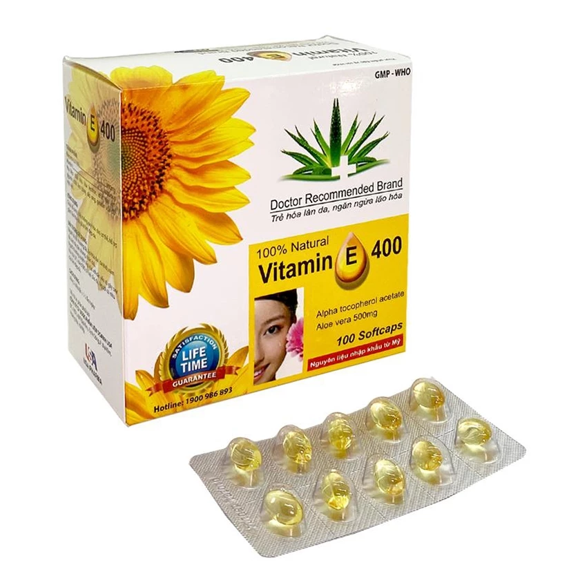 Vitamin E 400 Mediusa - Trẻ hóa làn da, ngăn ngừa lão hóa