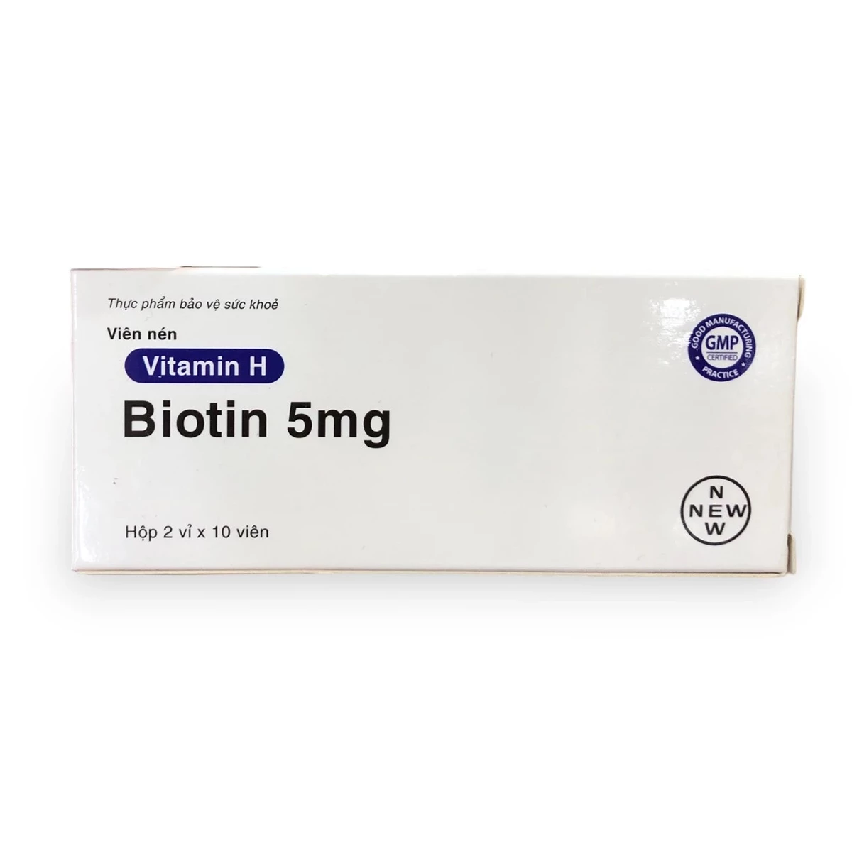 Vitamin H Biotin 5mg New - Hỗ trợ giảm rụng tóc, giảm tiết bã nhờn