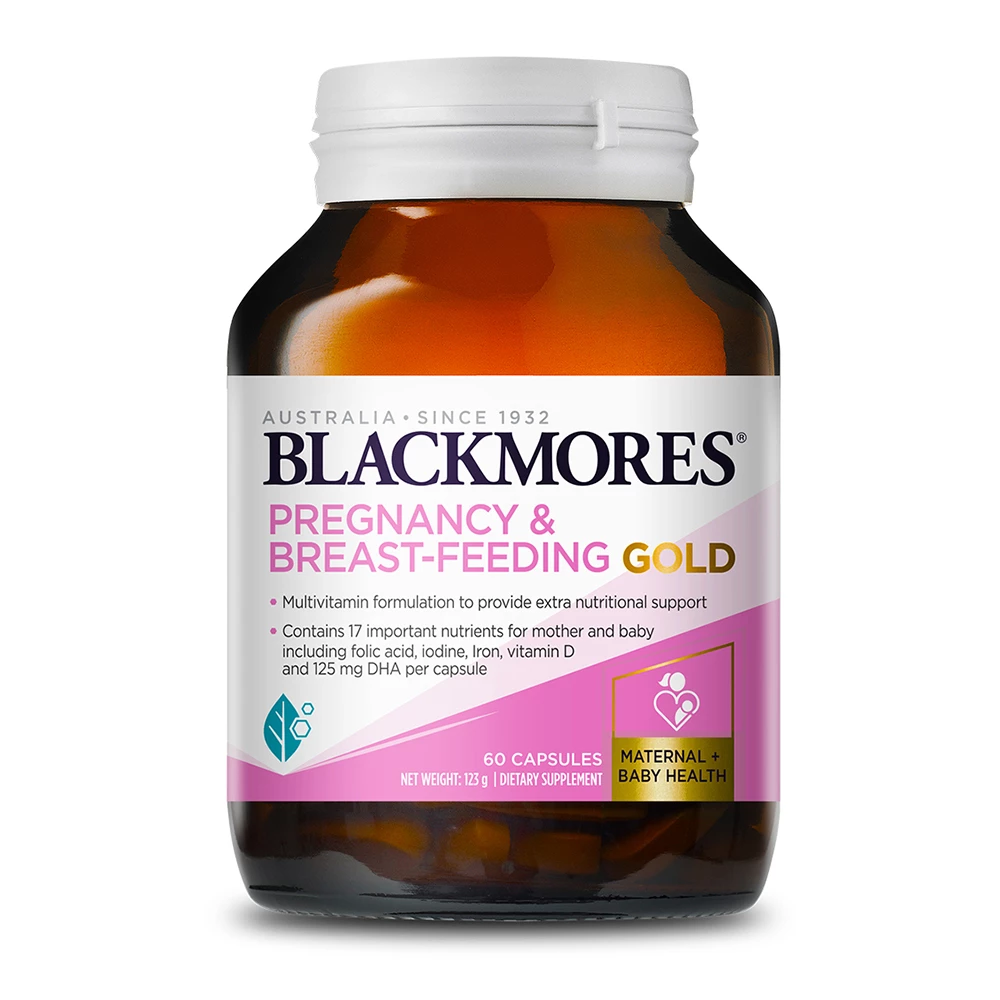 Vitamin bầu Blackmores Pregnancy & Breast Feeding Gold bổ sung vitamin tổng hợp cho bà bầu