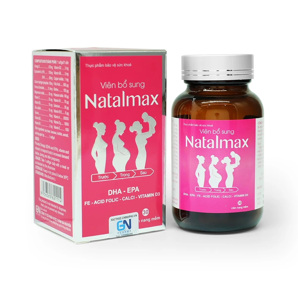 Natalmax Meracine - Bổ sung DHA, EPA & vitamin tổng hợp cho bà bầu