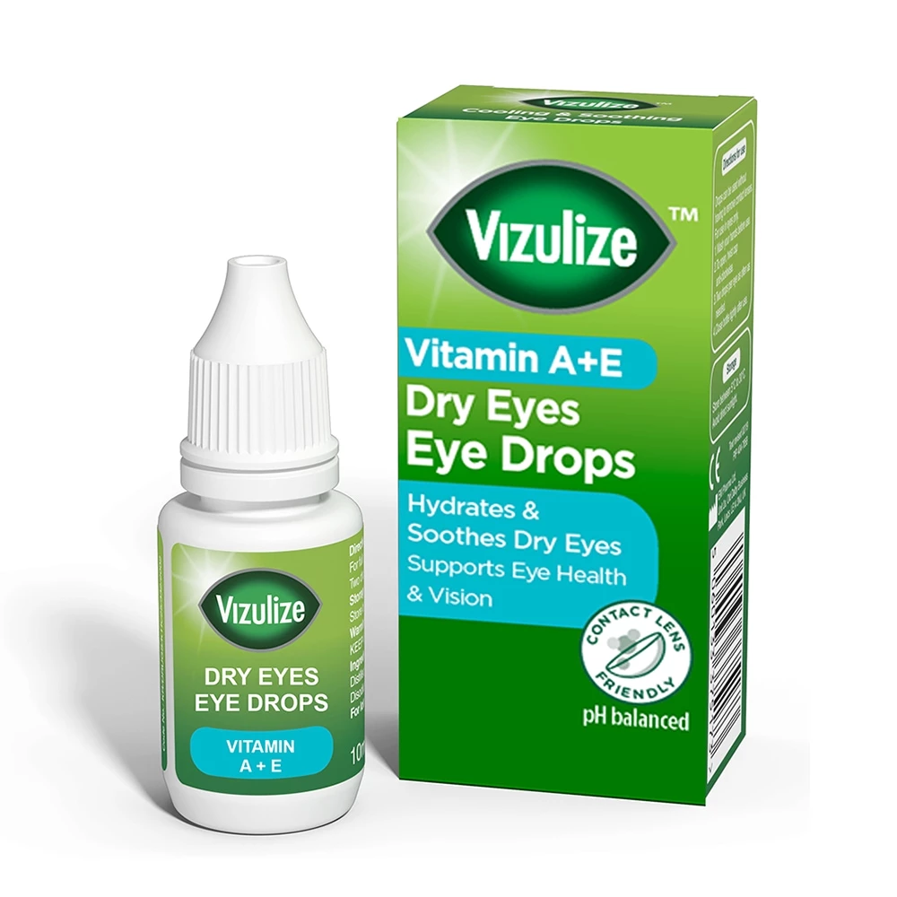 Dung dịch nhỏ mắt Vizulize Vitamin A+E Dry Eyes Eye Drops giúp giảm khô mắt, mỏi mắt
