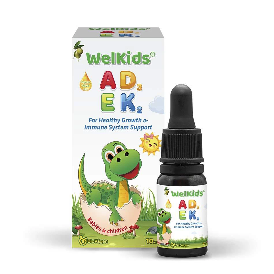 WelKids ADEK - Bổ sung vitamin A, E, D3 K2 cho trẻ sơ sinh & trẻ nhỏ