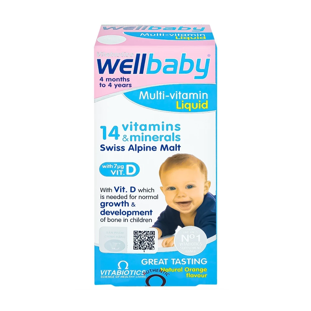 Wellbaby Multi-vitamin Liquid Vitabiotics - Vitamin tổng hợp cho trẻ từ 4 tháng đến 4 tuổi