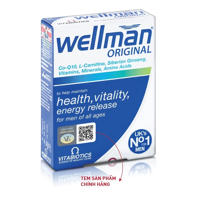 Wellman Original Vitabiotics - Vitamin tổng hợp cho nam giới