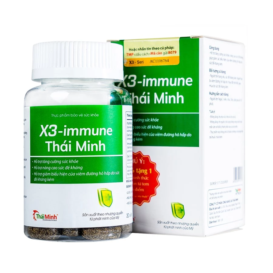 X3-Immune Thái Minh - Hỗ trợ tăng cường sức đề kháng và hệ hô hấp