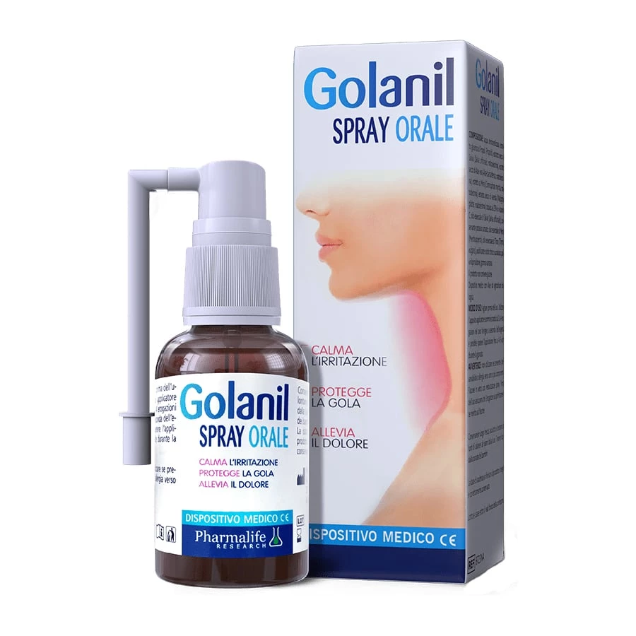 Xịt họng Golanil Spray Orale - Giúp giảm ho, khô họng, nóng rát họng
