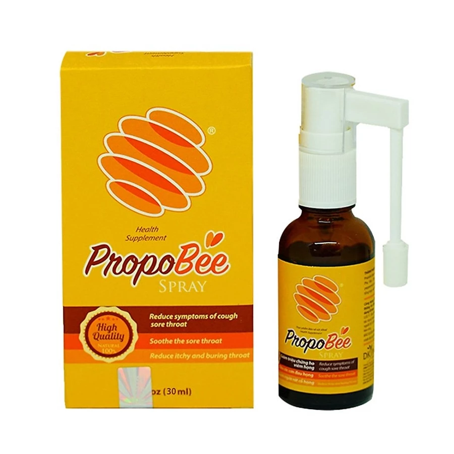 Xịt họng keo ong PropoBee Spray - Làm dịu các cơn ho, đau rát họng