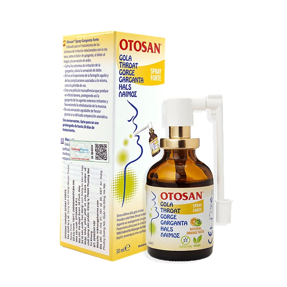 Xịt họng Otosan Throat Spray - Hỗ trợ giảm ho, nóng rát, kích ứng vùng hầu họng