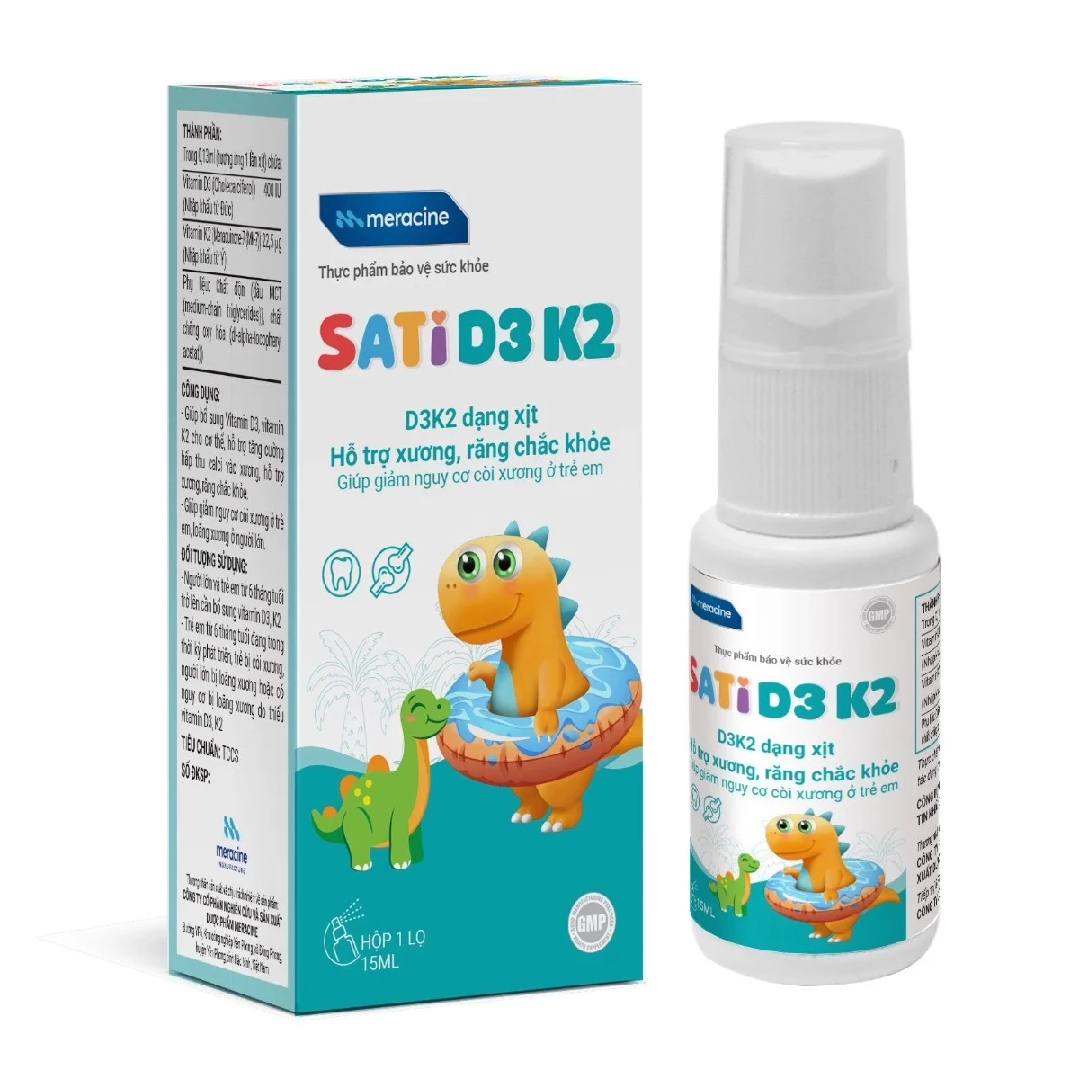 SatiD3K2 - Bổ sung D3K2 dạng xịt cho bé từ 6 tháng tuổi