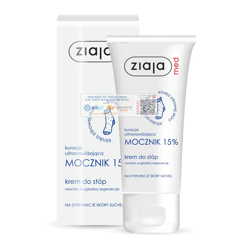 Kem dưỡng Ziaja Med Mocznik 15% Urea Cream - Hàm lượng urê cao, dưỡng ẩm lâu, giảm ngứa